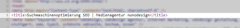 Title Tag im Quellcode